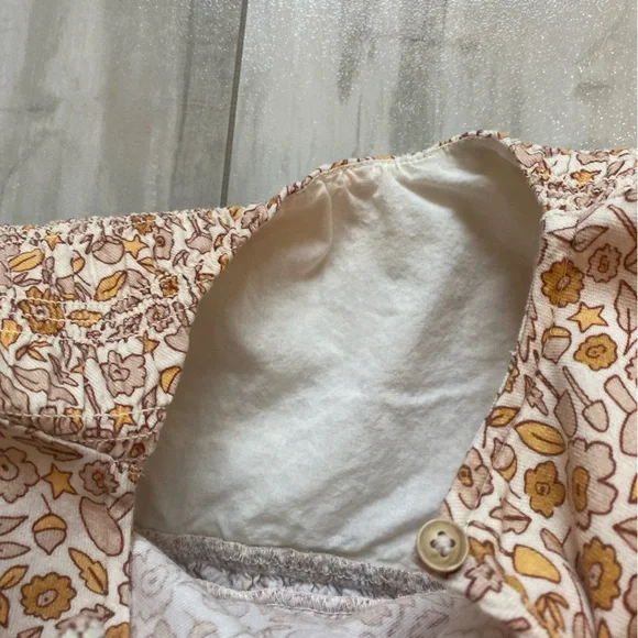 Cat & Jack Long Sleeve Fall Leaves Dress with Smocking, size 4T - Picture 7 of 9